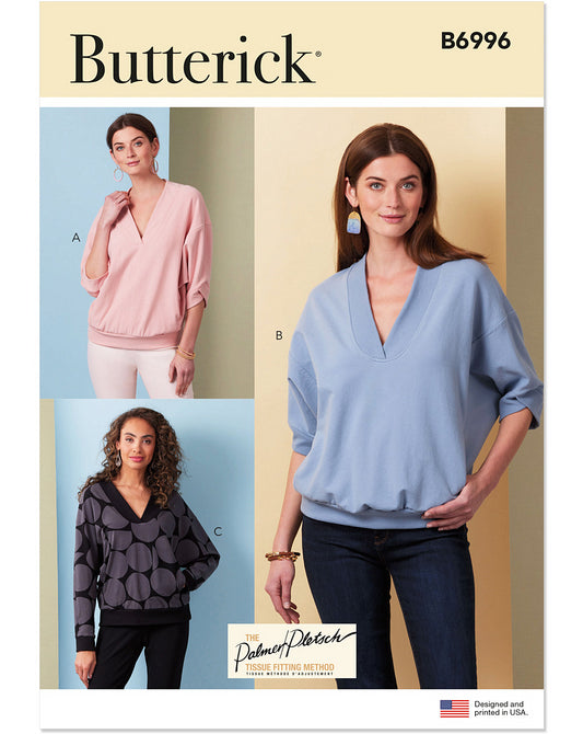 PDF-symønster - Butterick B6996 - Trøje - Dame | Billede 6