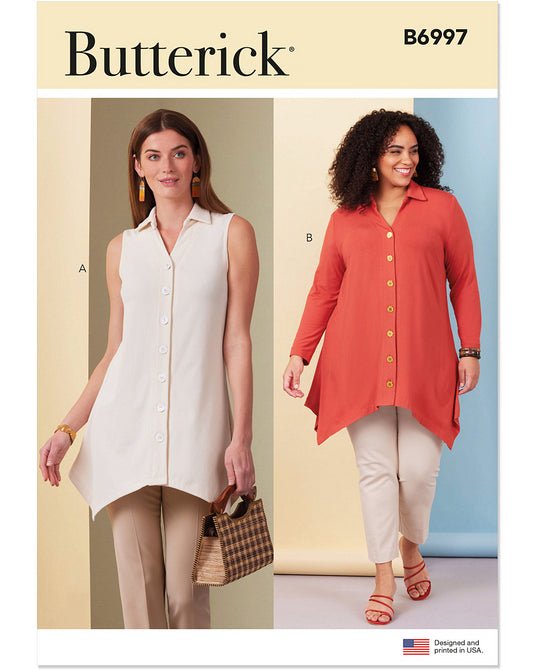 PDF-symønster - Butterick B6997 - Tunika - Dame | Billede 5