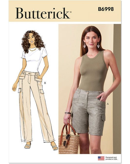 PDF-symønster - Butterick B6998 - Bukser Shorts - Dame | Billede 4