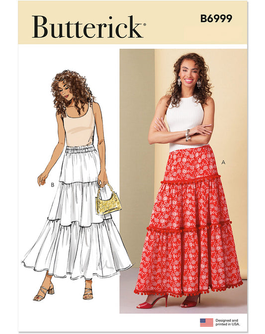 PDF-symønster - Butterick B6999 - Nederdel - Dame | Billede 4