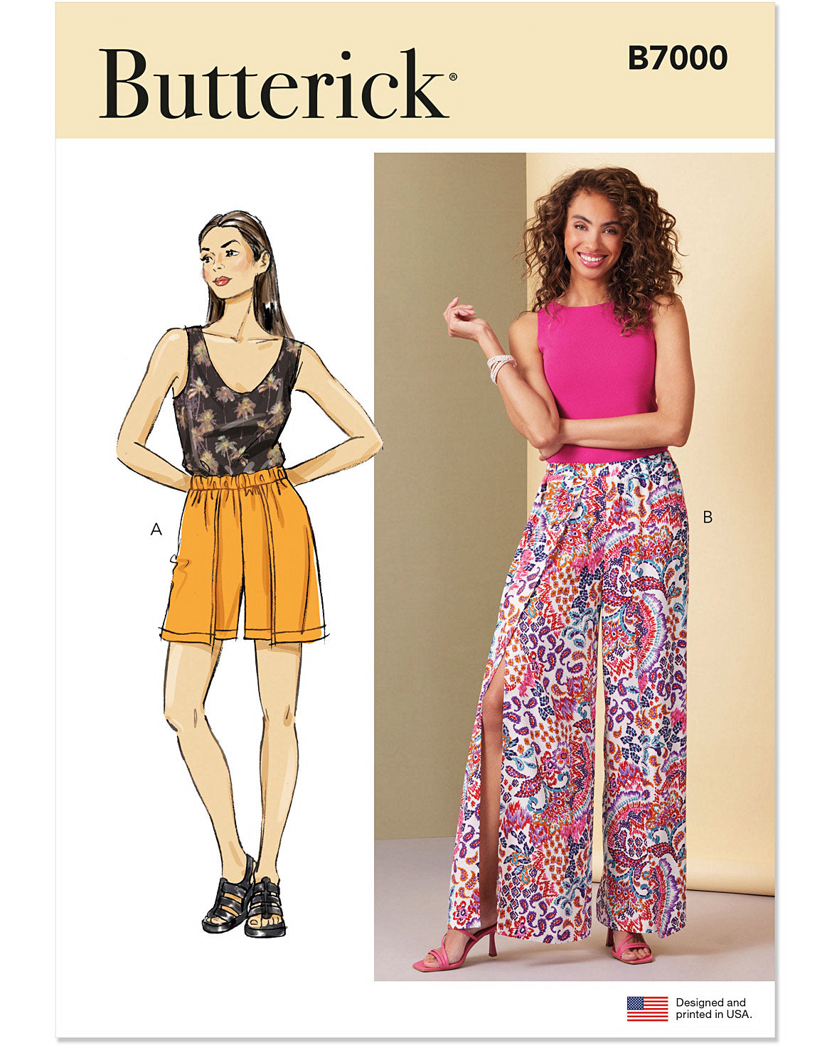 PDF-symønster - Butterick B7000 - Bukser Shorts - Dame | Billede 4