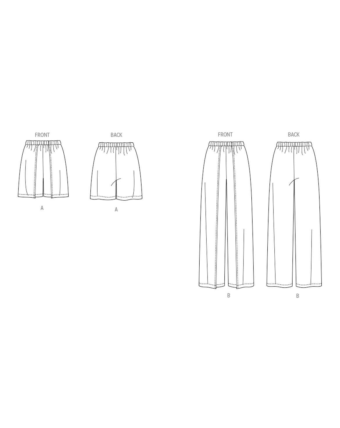 PDF-symønster - Butterick B7000 - Bukser Shorts - Dame | Billede 2
