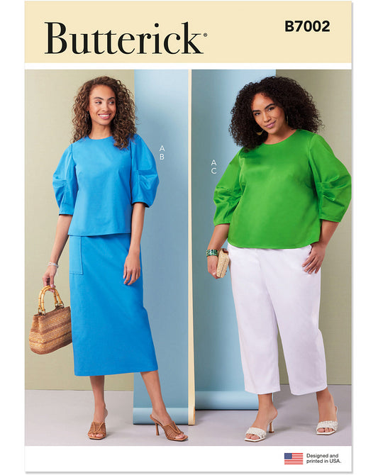 PDF-symønster - Butterick B7002 - Bluse Bukser Nederdel - Dame | Billede 5