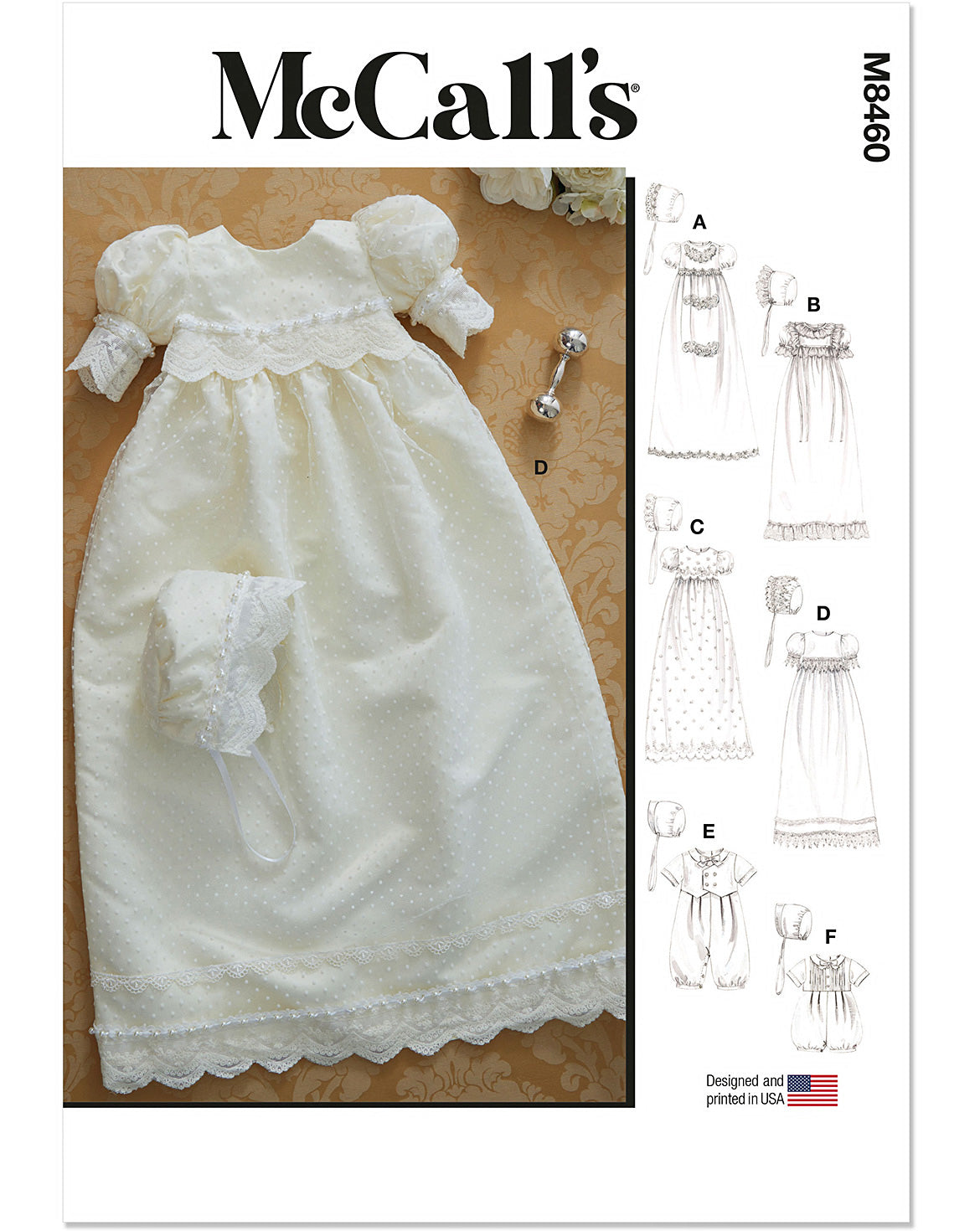 PDF-symønster - McCall´s 8460 - Baby - Fest | Billede 3