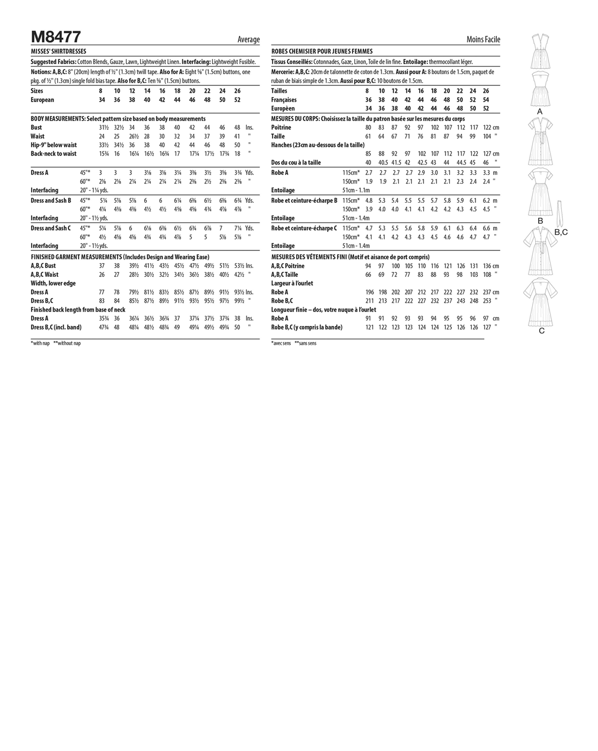 PDF-symønster - McCall´s 8477 - Kjole - Dame | Billede 3