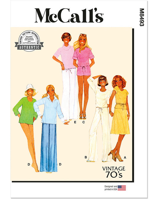 PDF-symønster - McCall´s 8493 - Top Bukser Nederdel Vintage Shorts Trøje - Dame | Billede 4