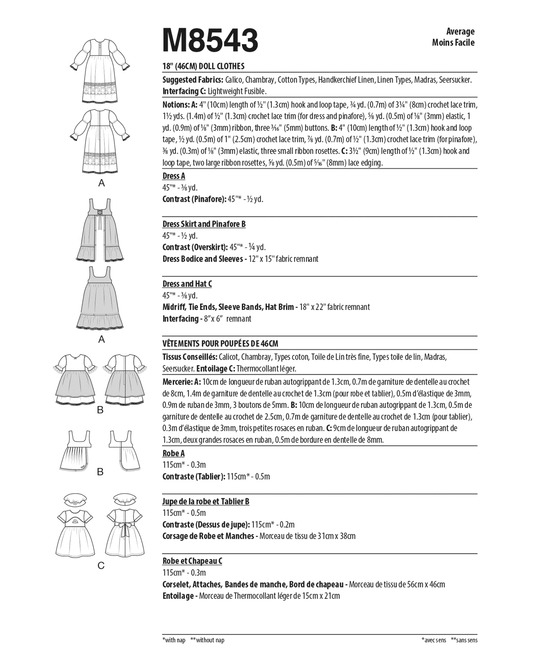 PDF-symønster - McCall´s 8543 - Dukketøj | Billede 2