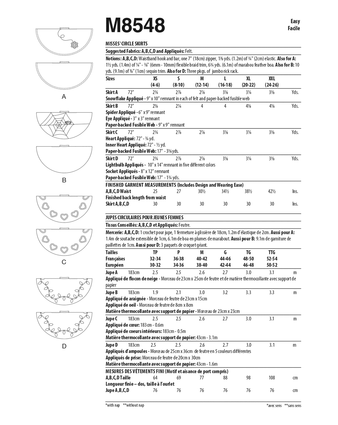 PDF-symønster - McCall´s 8548 - Nederdel Kostume - Dame | Billede 4