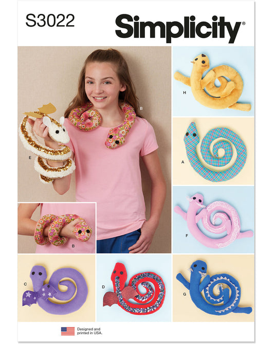 PDF-symønster - Simplicity 3022 - Tøjdyr | Billede 2