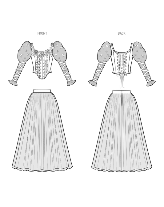 Symønster PDF-symønster - Simplicity 3029 - Kostume Cosplay - Dame - Karneval | Billede 1