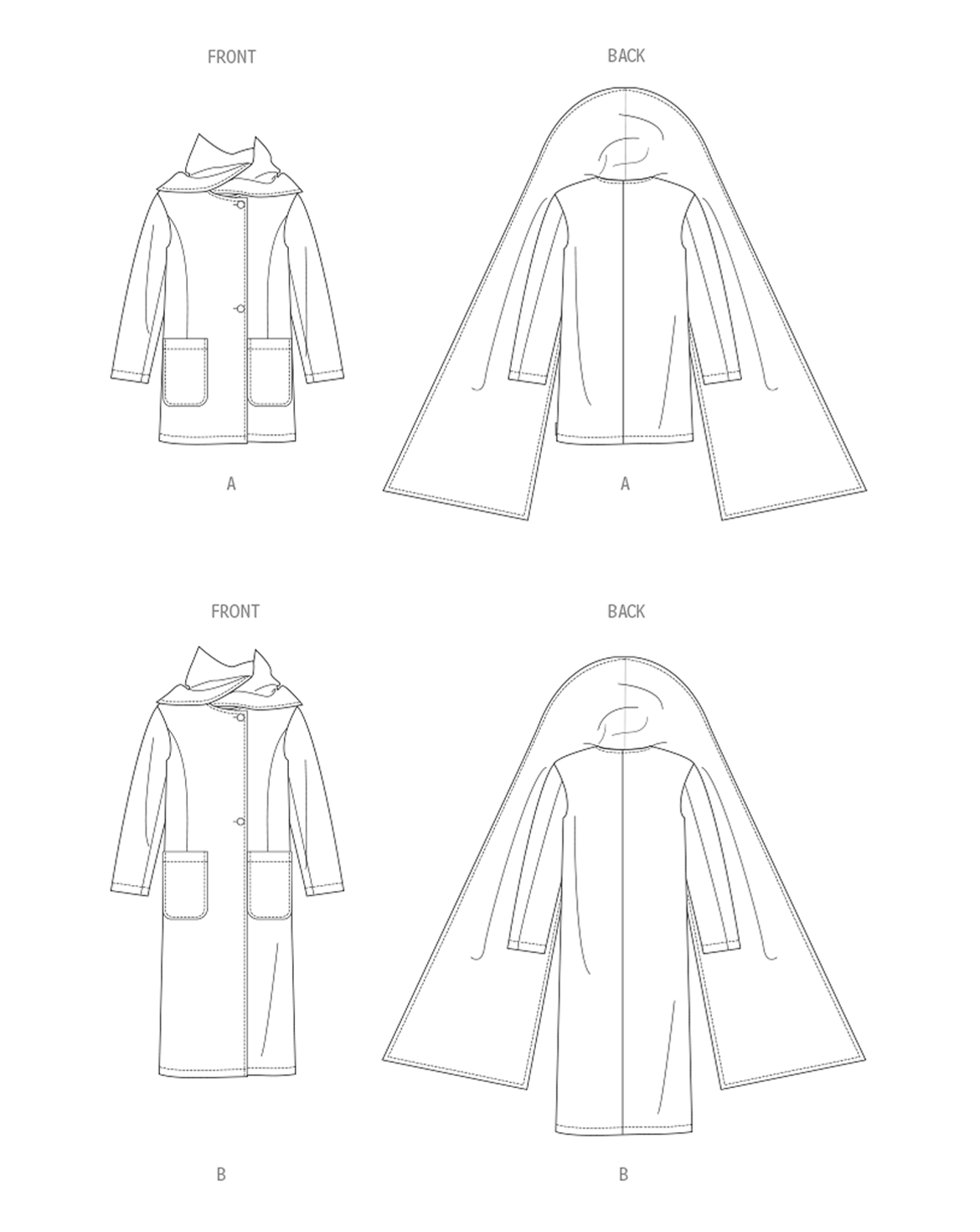 Symønster PDF-symønster - Simplicity 3034 - Frakke - Dame - Sjal | Billede 1