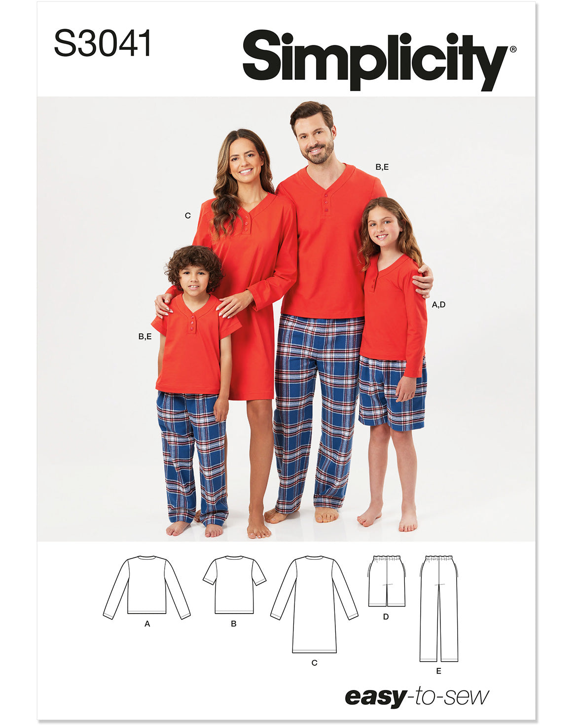 PDF-symønster - Simplicity 3041 - Pyjamas - Herre Pige Dreng Dame | Billede 5