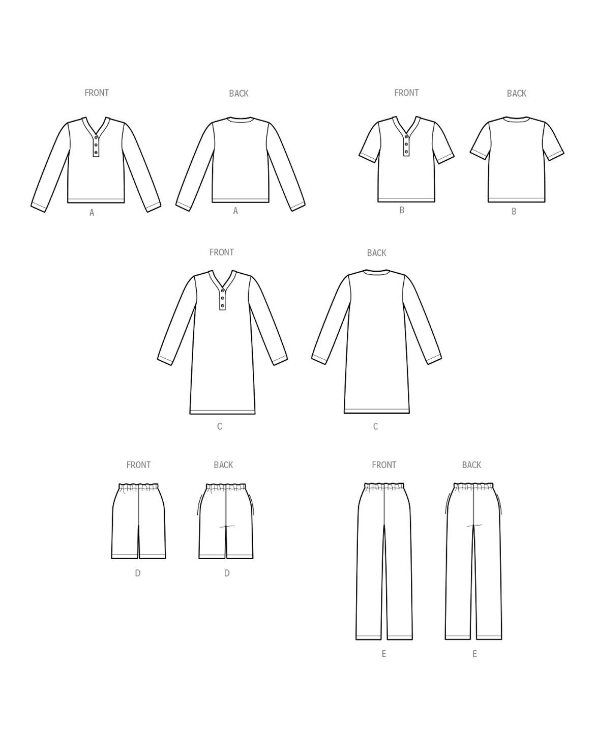 PDF-symønster - Simplicity 3041 - Pyjamas - Herre Pige Dreng Dame | Billede 3