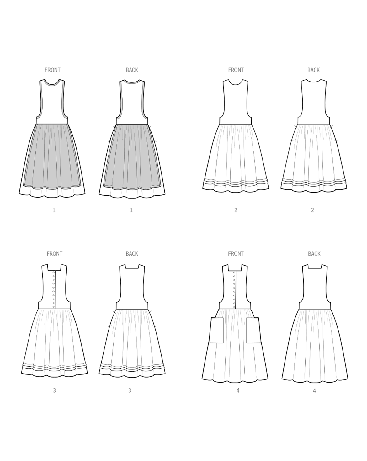 Symønster PDF-symønster - Simplicity 3048 - Vintage Kjole - Dame | Billede 1