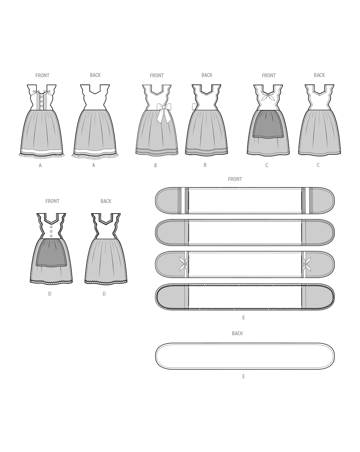 Symønster PDF-symønster - Simplicity 3057 - Forklæde - Dame - Indretning | Billede 1