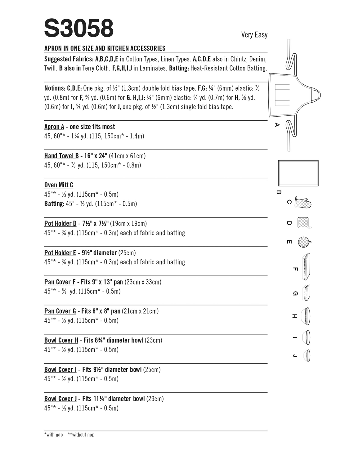 PDF-symønster - Simplicity 3058 - Forklæde - Indretning | Billede 3