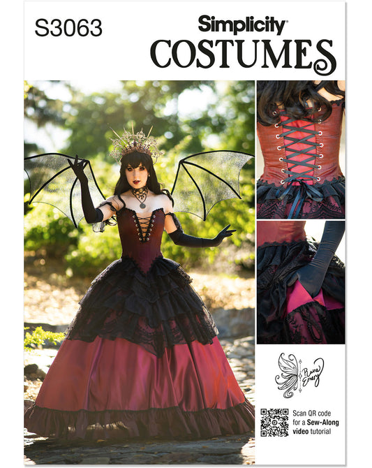 PDF-symønster - Simplicity 3063 - Kostume Cosplay - Dame - Karneval | Billede 4