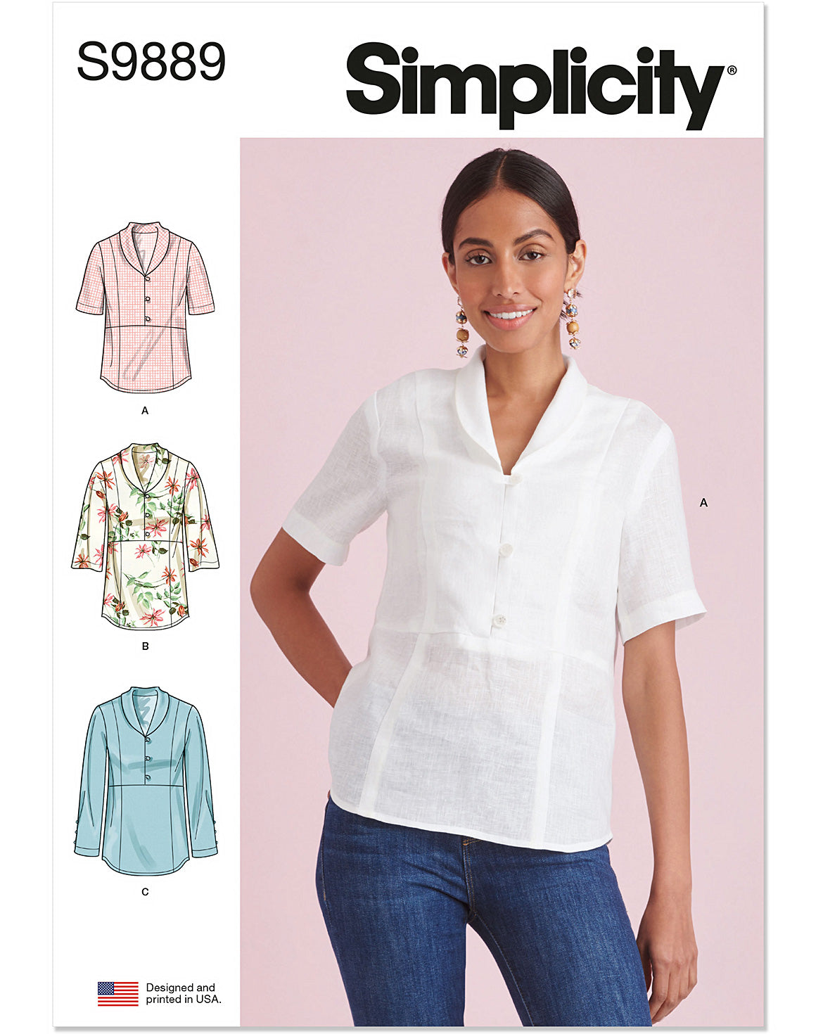 PDF-symønster - Simplicity 9889 - Bluse - Dame | Billede 3