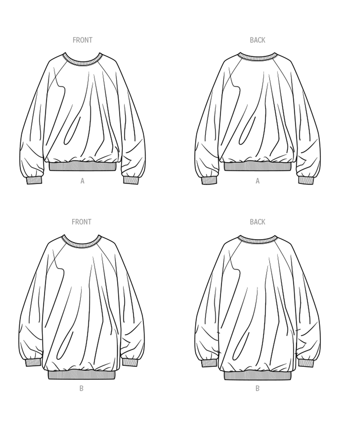 Symønster PDF-symønster - Simplicity 9897 - Trøje - Dame Herre | Billede 1