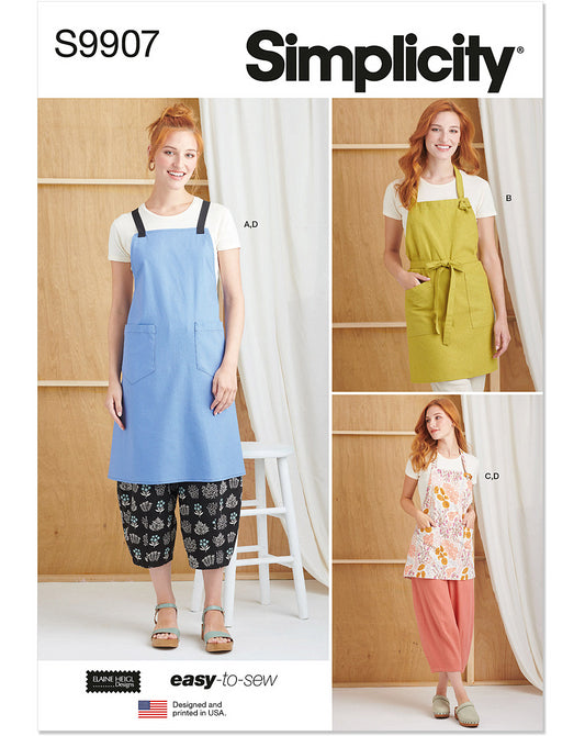 Symønster Simplicity 9907 - Forklæde - Dame | Billede 7