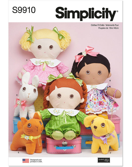 PDF-symønster - Simplicity 9910 - Dukketøj | Billede 5