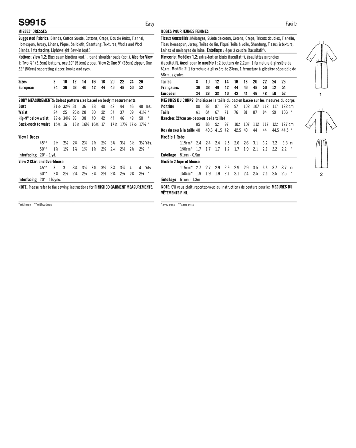 PDF-symønster - Simplicity 9915 - Kjole Nederdel Vintage Jakke - Dame | Billede 3