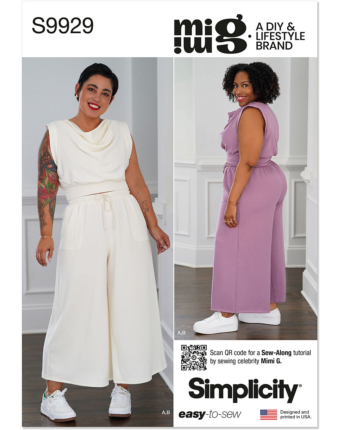 PDF-symønster - Simplicity 9929 - Top Bukser - Dame | Billede 2