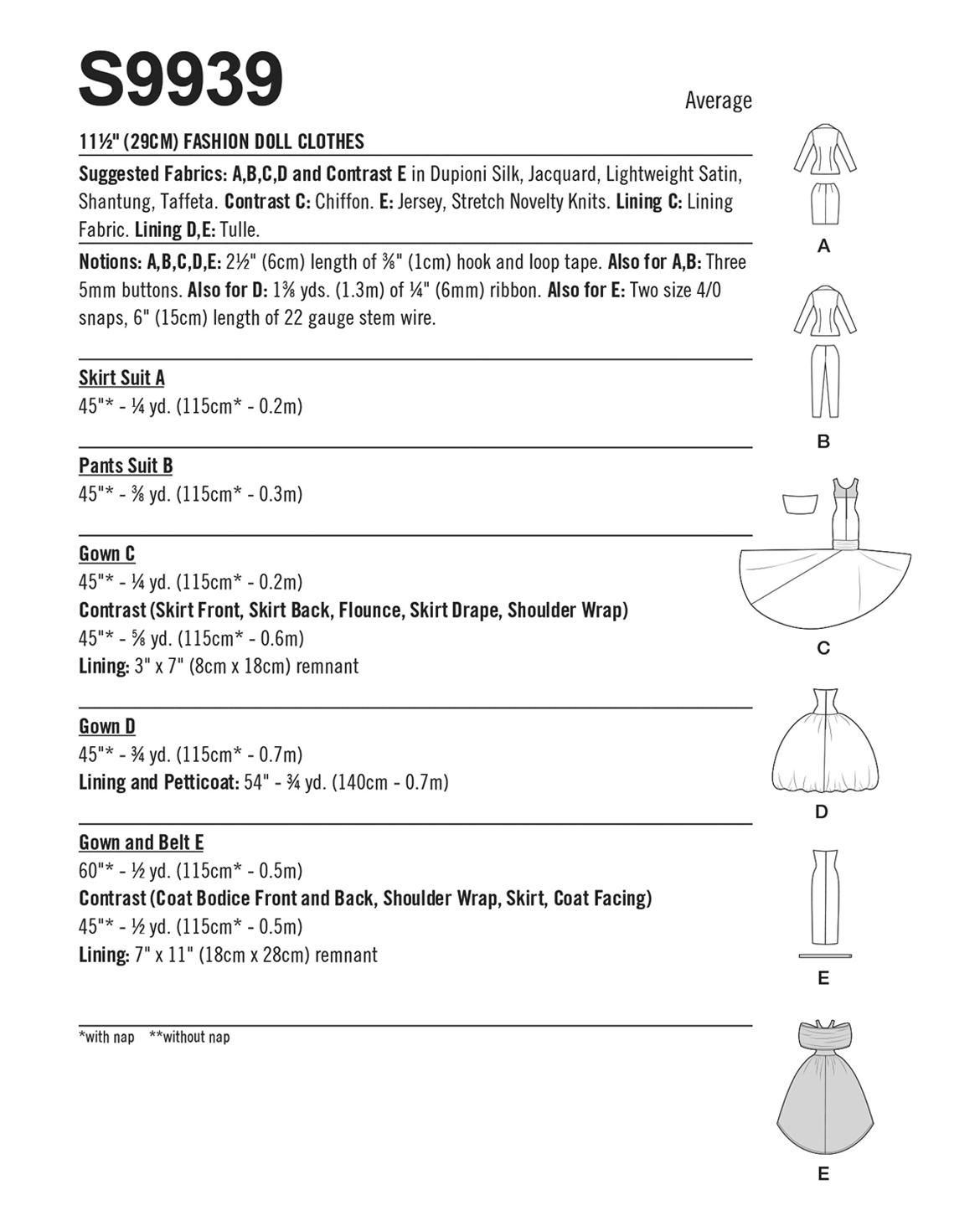 PDF-symønster - Simplicity 9939 - Dukketøj | Billede 6