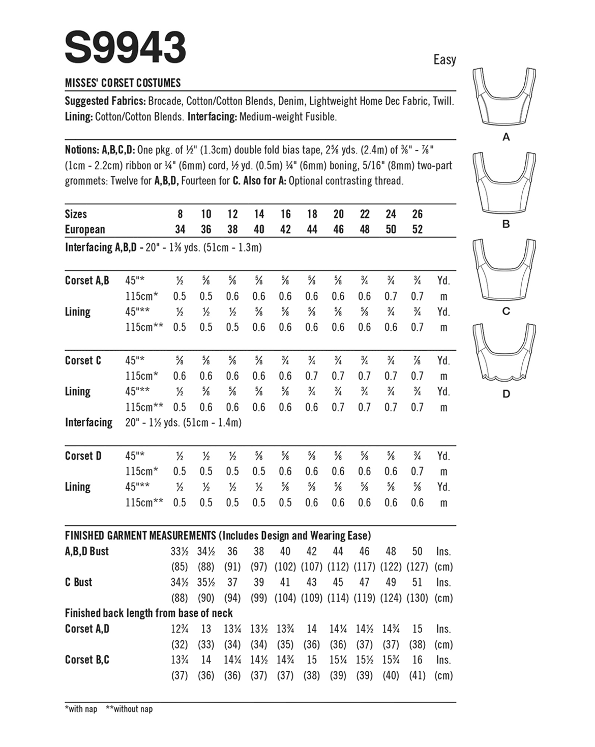 PDF-symønster - Simplicity 9943 - Top - Dame | Billede 7