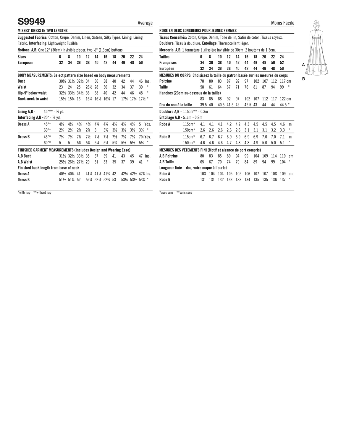 PDF-symønster - Simplicity 9949 - Kjole - Dame | Billede 3