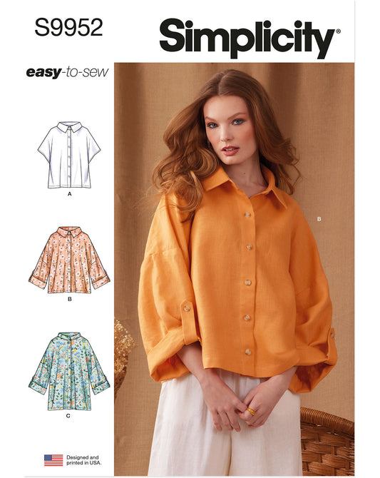 PDF-symønster - Simplicity 9952 - Bluse Skjorte - Dame | Billede 4