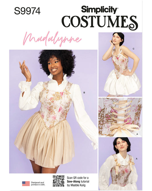 PDF-symønster - Simplicity 9974 - Kostume - Dame - Karneval | Billede 2