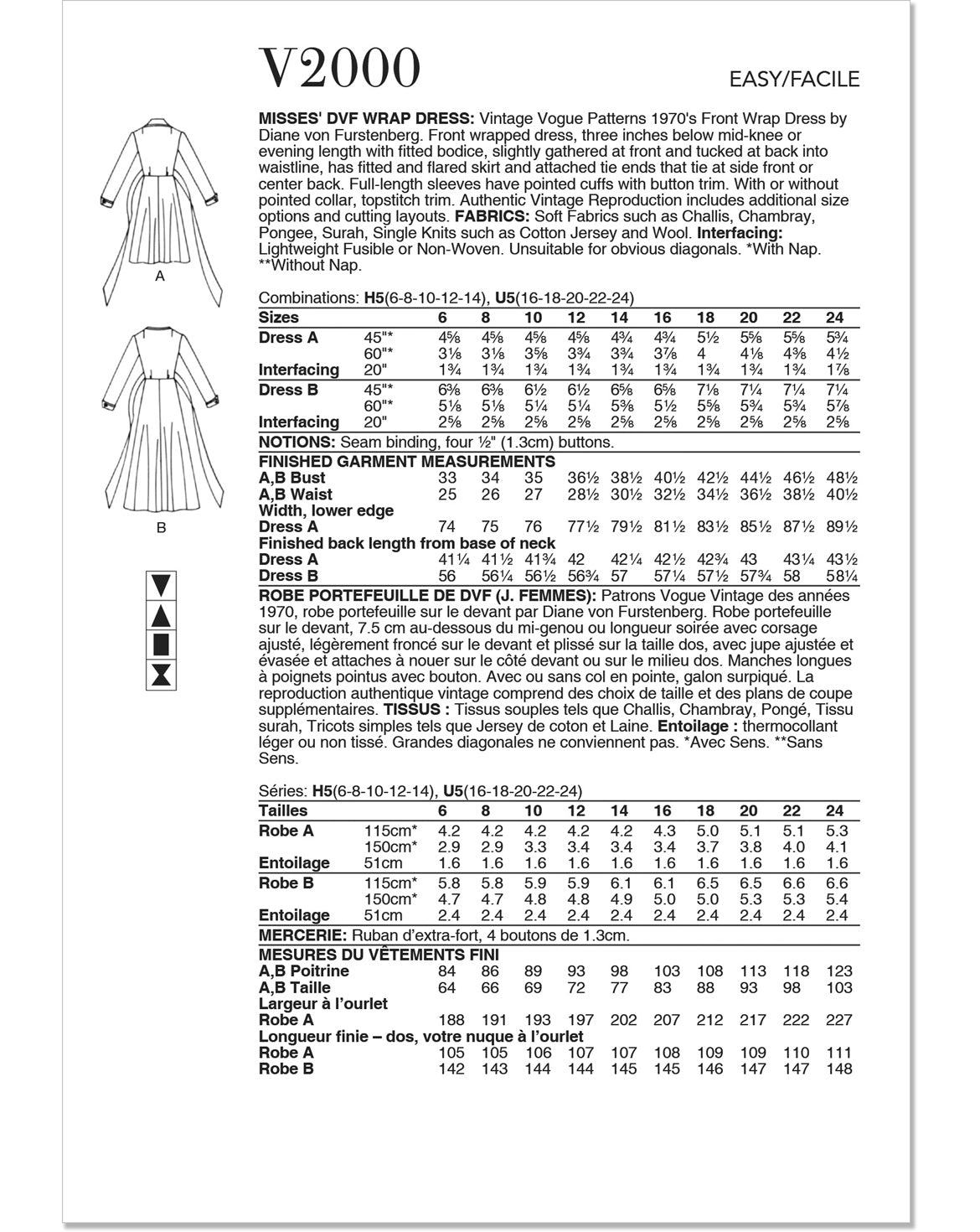 Symønster Vogue Patterns 2000 - Kjole - Dame | Billede 4