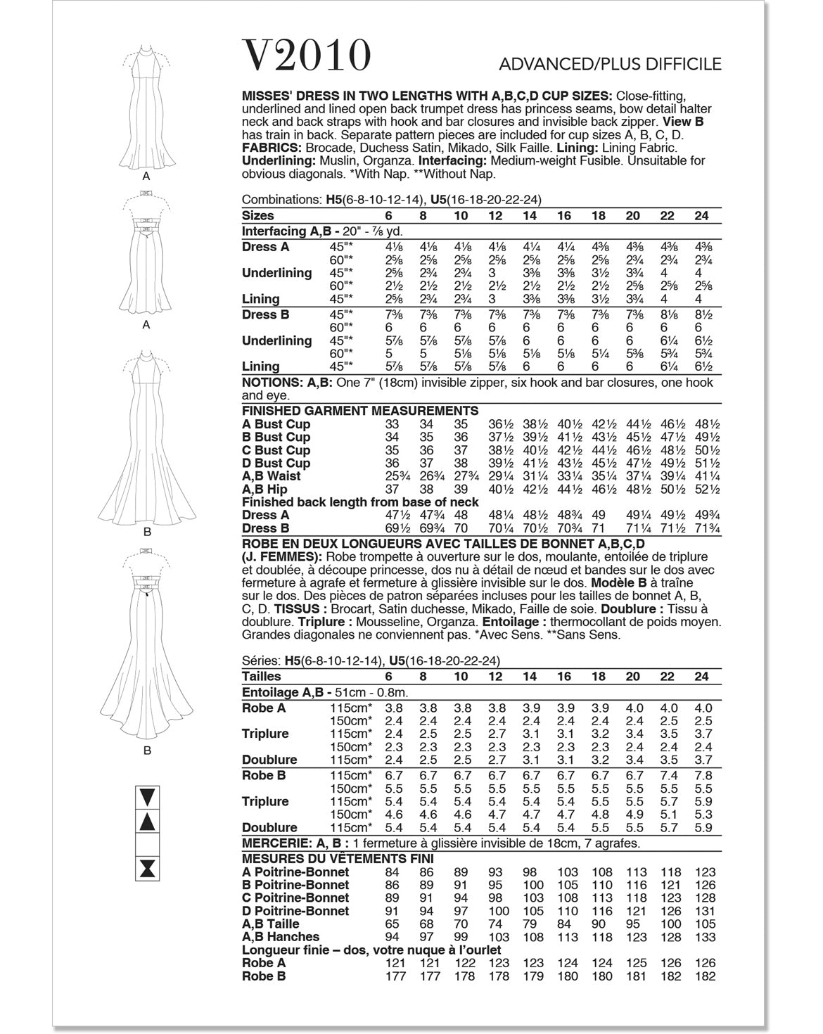 Symønster Vogue Patterns 2010 - Kjole - Dame - Fest | Billede 5