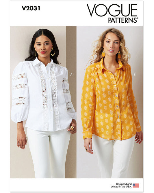 Symønster Vogue Patterns 2031 - Bluse Skjorte - Dame | Billede 5
