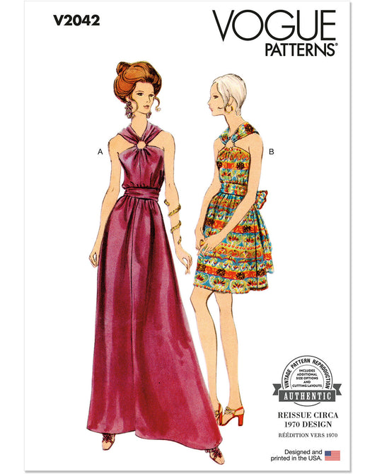 Symønster Vogue Patterns 2042 - Kjole Vintage - Dame | Billede 2