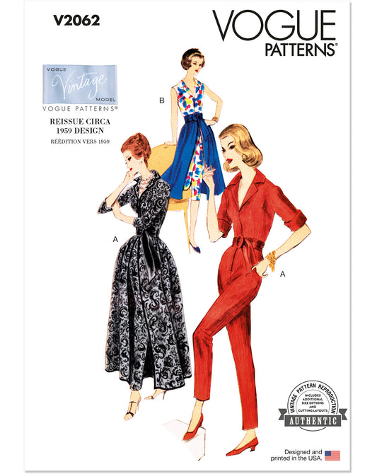 Symønster Vogue Patterns 2062 - Buksedragt Nederdel Vintage - Dame | Billede 2