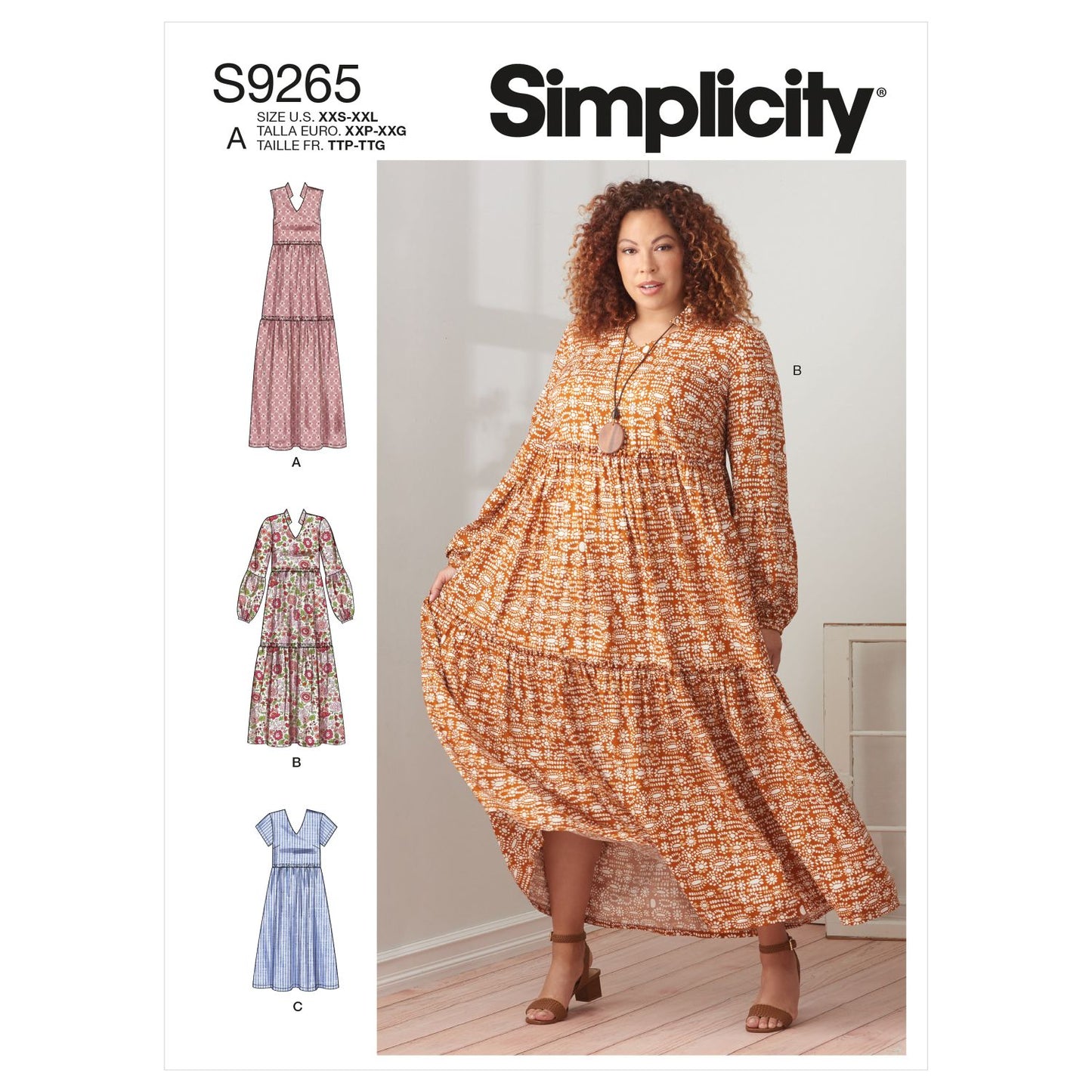 Symønster Simplicity 9265 - Kjole - Dame | Billede 7