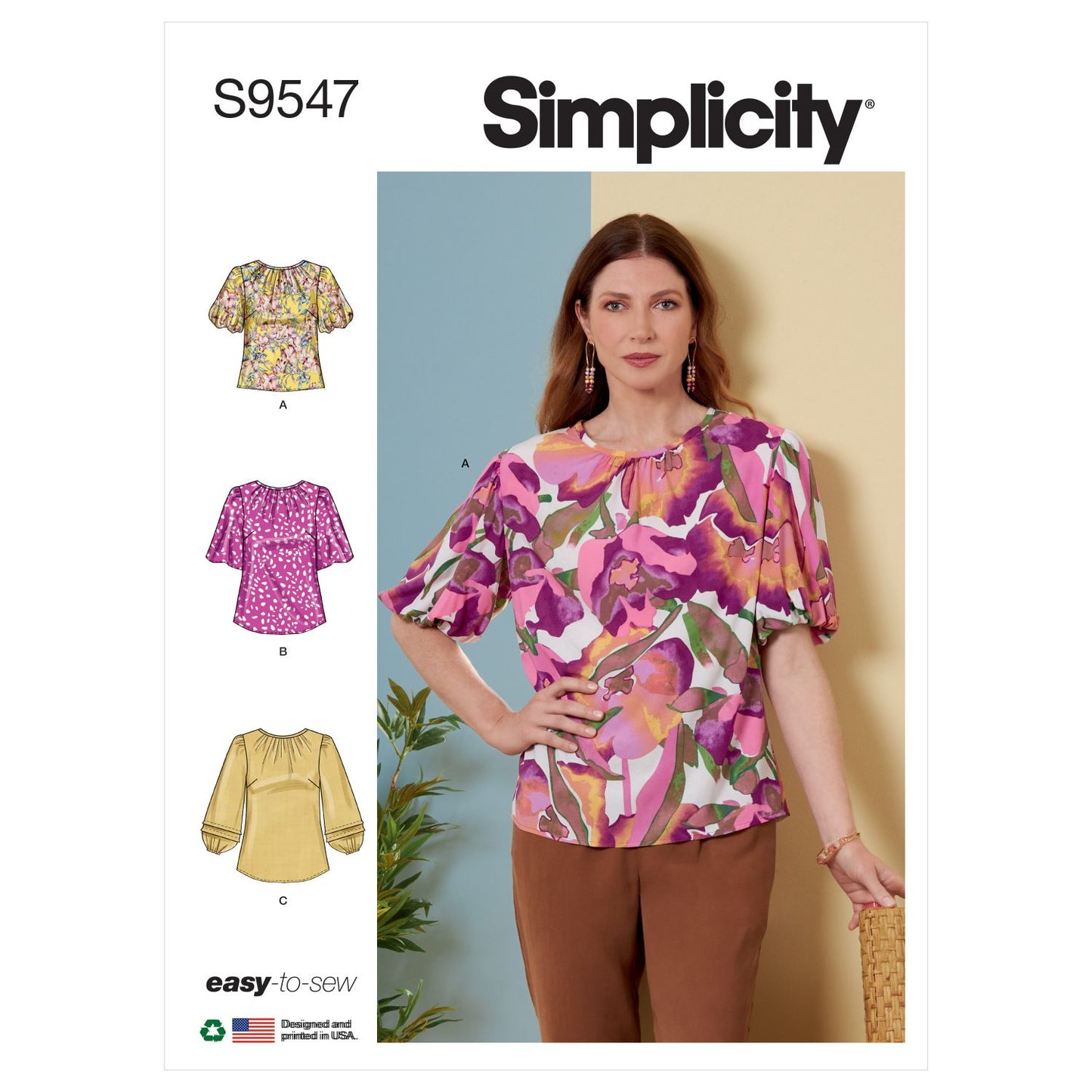 Symønster Simplicity 9547 - Bluse - Dame | Billede 7