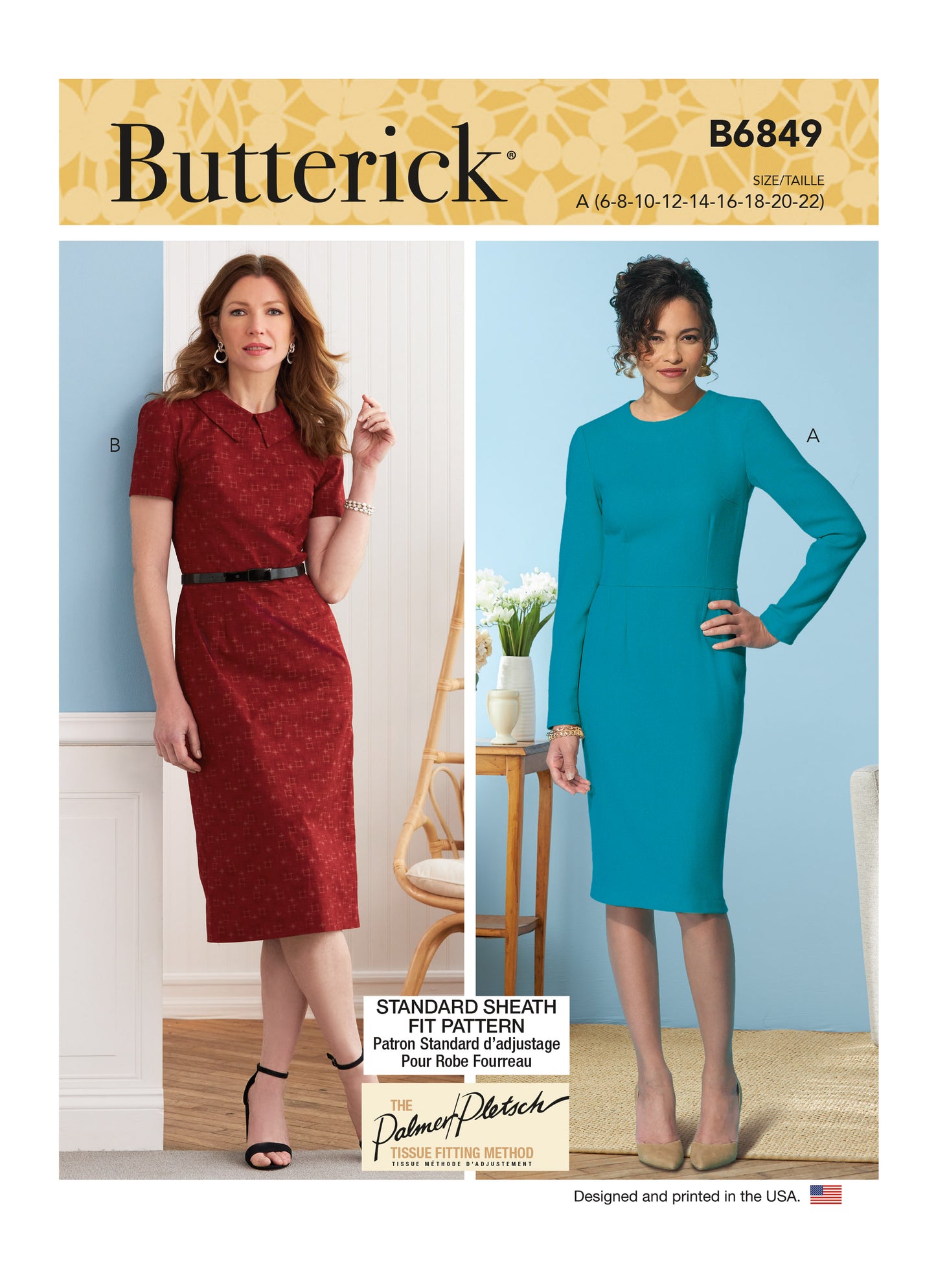 Symønster Butterick 6849 - Kjole - Dame | Billede 6