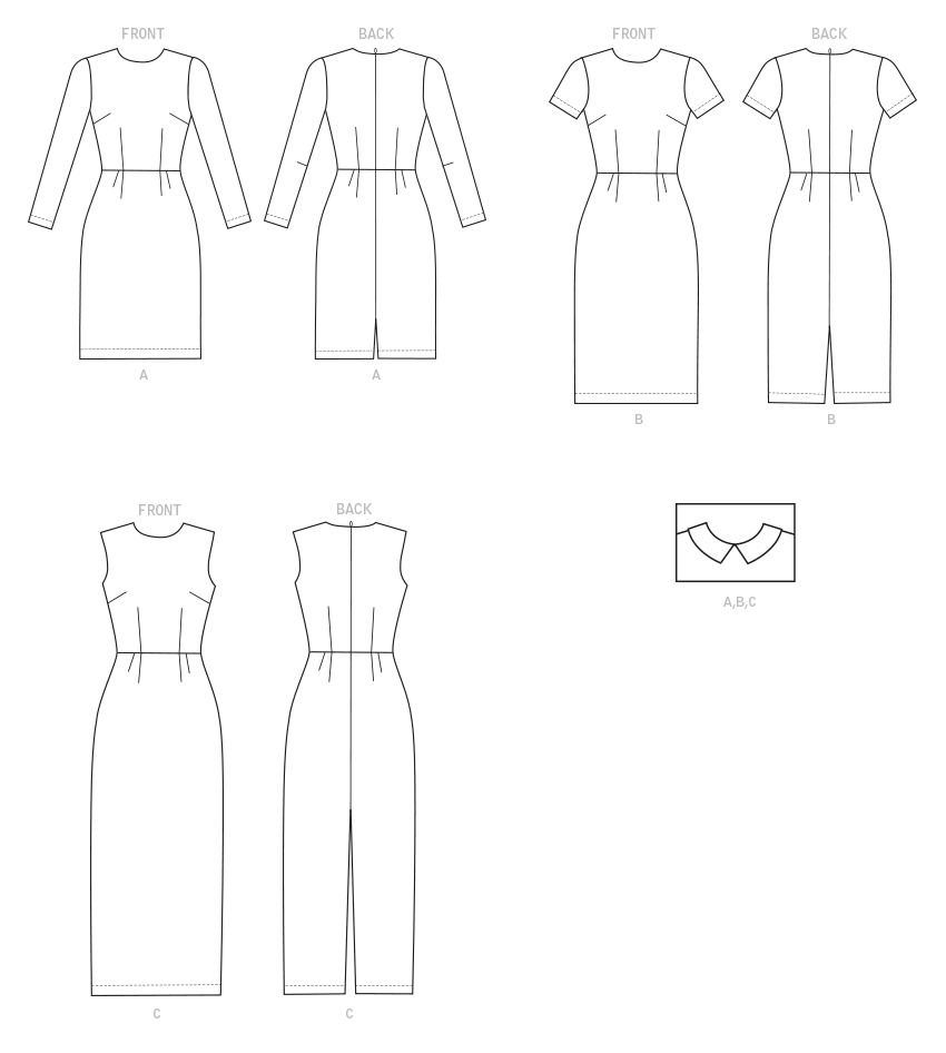 Symønster Butterick 6849 - Kjole - Dame | Billede 7