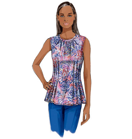 Symønster Butterick 5988 - Top - Dame | Billede 6