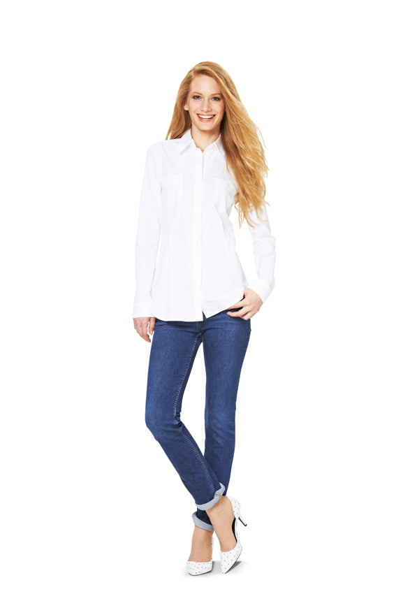 Symønster Burda 6849 - Bluse Skjorte - Dame | Billede 3