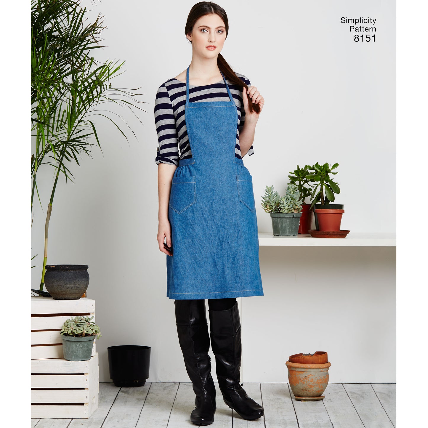 Symønster Simplicity 8151 - Vintage Forklæde - Pige Dreng | Billede 2