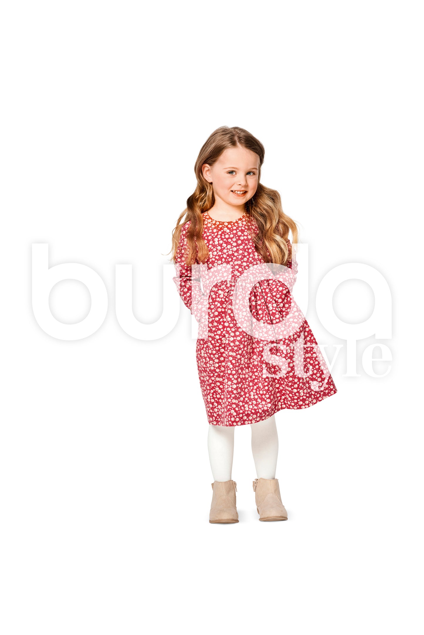 Symønster Burda 9350 - Bluse Kjole - Pige | Billede 2