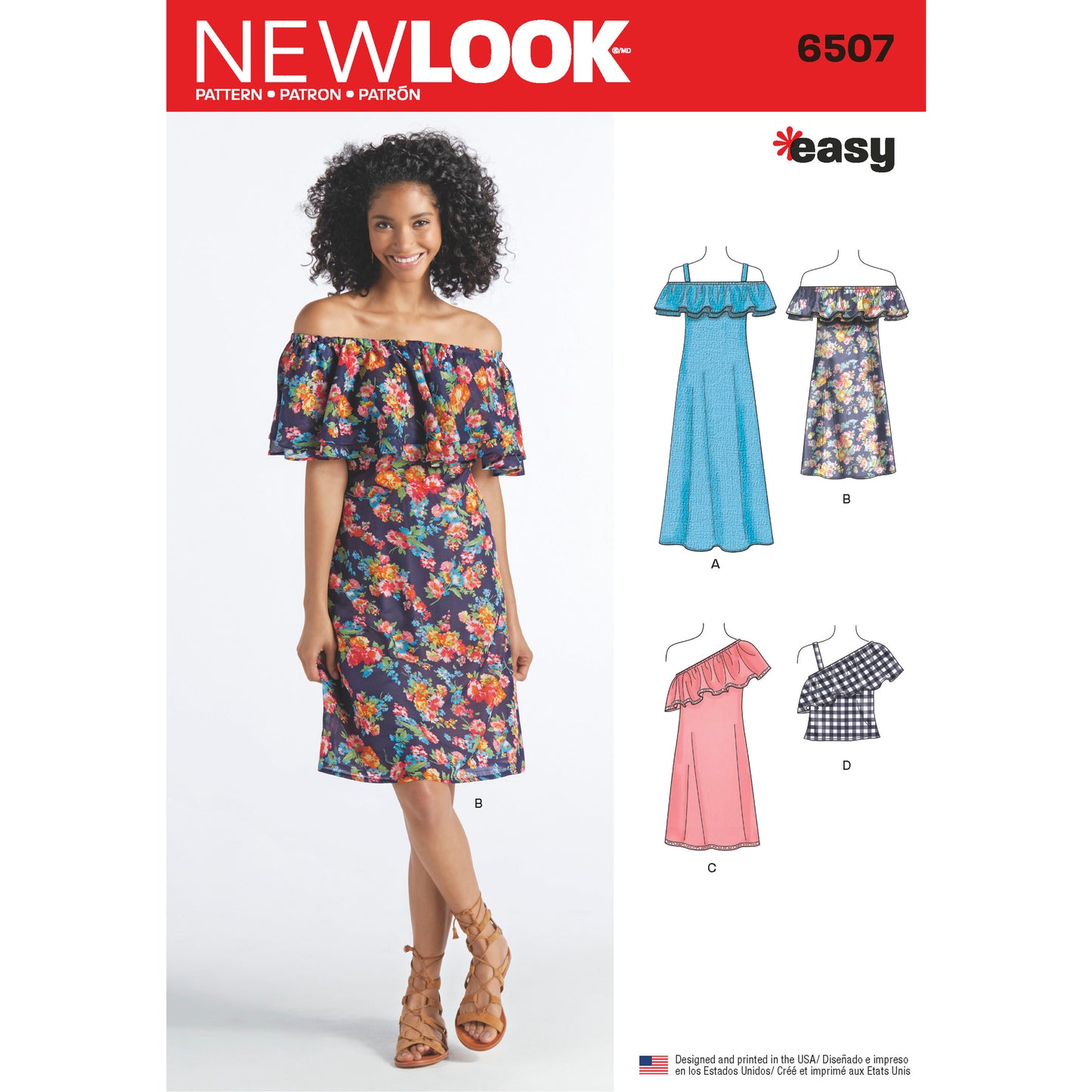 Symønster New Look 6507 - Kjole Top - Dame | Billede 9