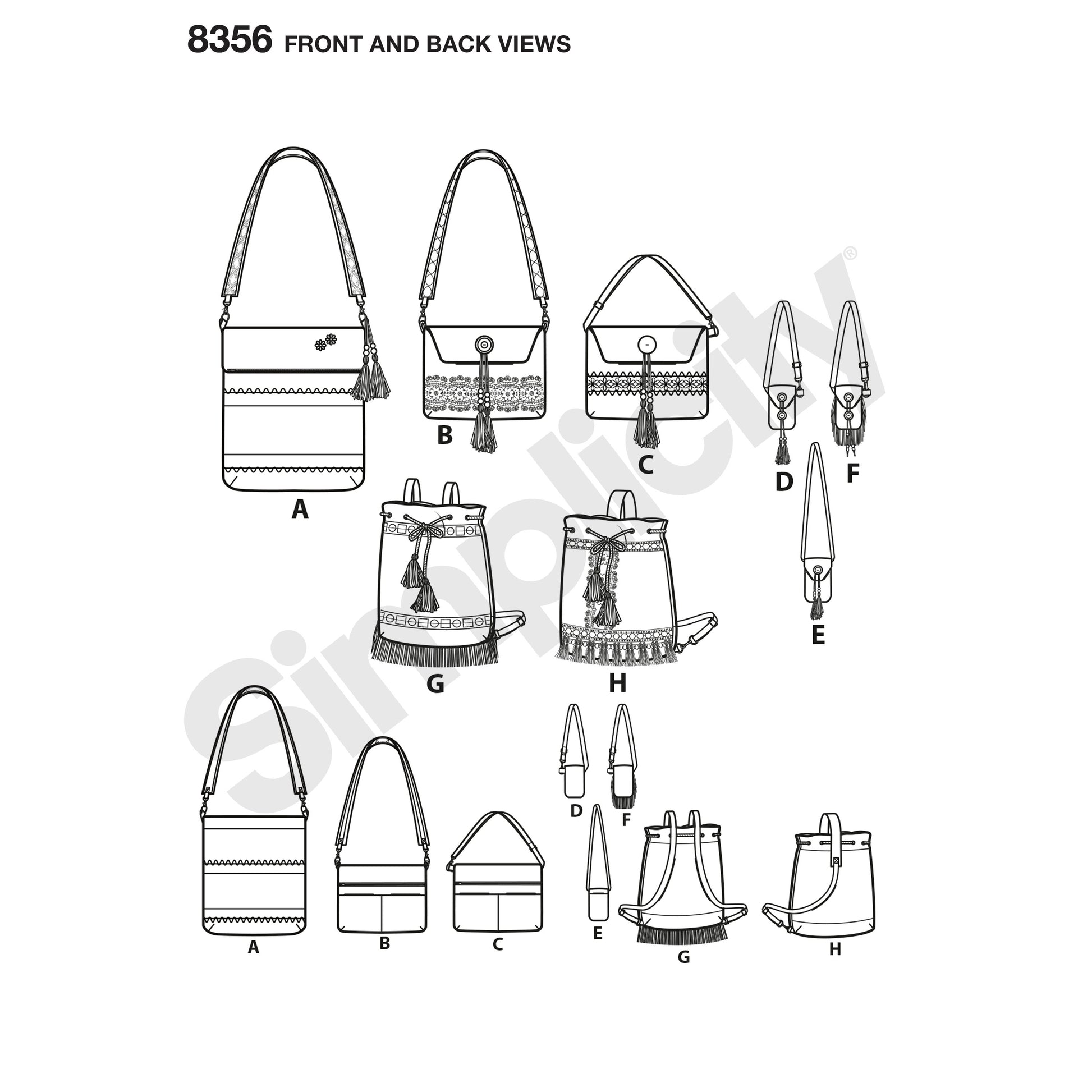 Symønster Simplicity 8356 - Rekvisiter | Billede 8